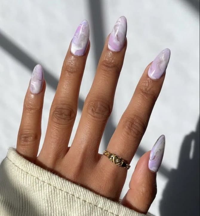 Lavender manicure 2024: stylish spring ideas 21