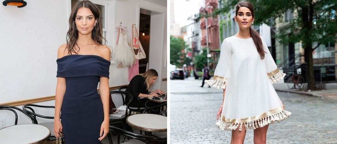 How to hide broad shoulders with a dress: 8 successful styles