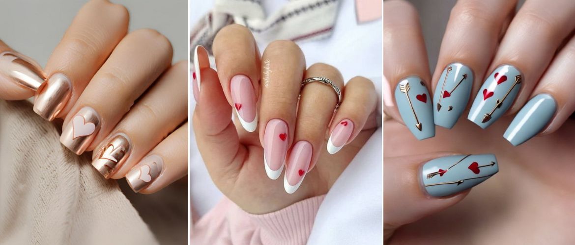 Hearts and cupids: manicure for Valentine’s Day 2024