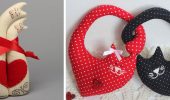Cats in love: textile craft for Valentine’s Day