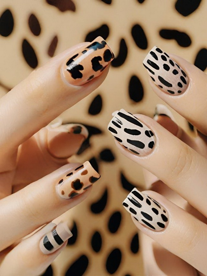 Two Tone Nails 2024: the best combinations and photo ideas 13