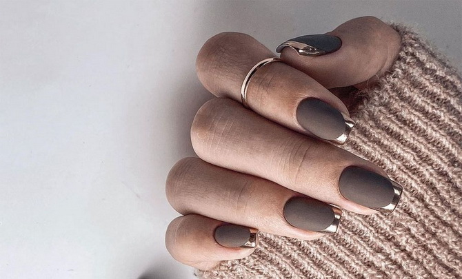 Two Tone Nails 2024: the best combinations and photo ideas 12