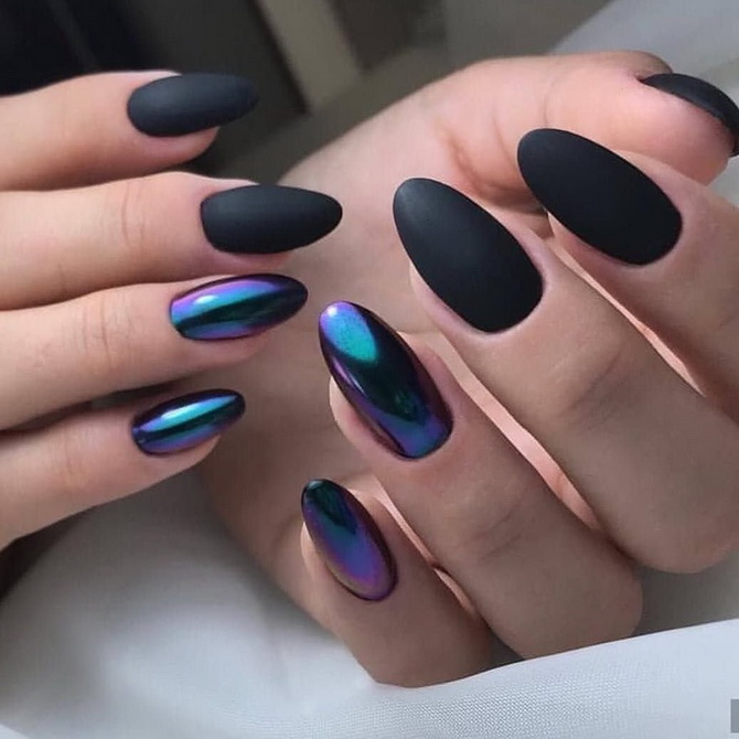 Two Tone Nails 2024: the best combinations and photo ideas 10