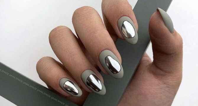 Two Tone Nails 2024: the best combinations and photo ideas 11