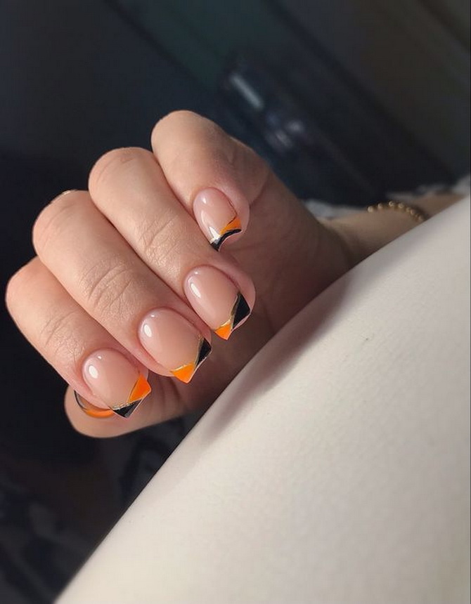 Two Tone Nails 2024: the best combinations and photo ideas 9