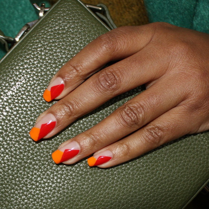 Two Tone Nails 2024: the best combinations and photo ideas 19
