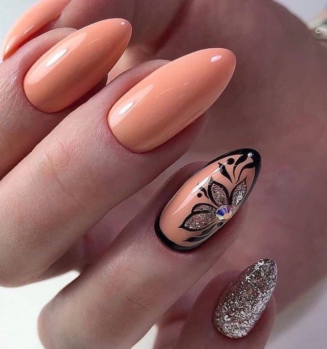 Peach manicure 2024: stylish nail design ideas with photos 12