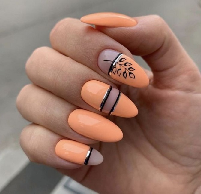 Peach manicure 2024: stylish nail design ideas with photos 6