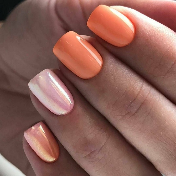 Peach manicure 2024: stylish nail design ideas with photos 8