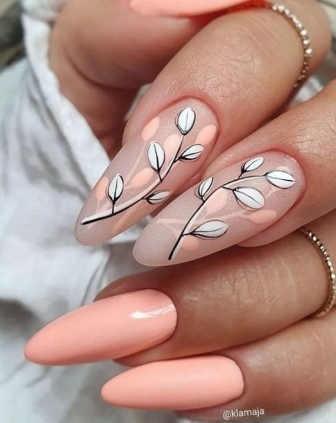 Peach manicure 2024: stylish nail design ideas with photos 9