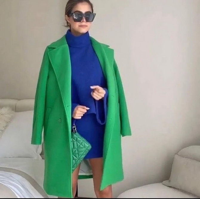 The combination of blue and green in fashionable looks: ideas for all occasions 2