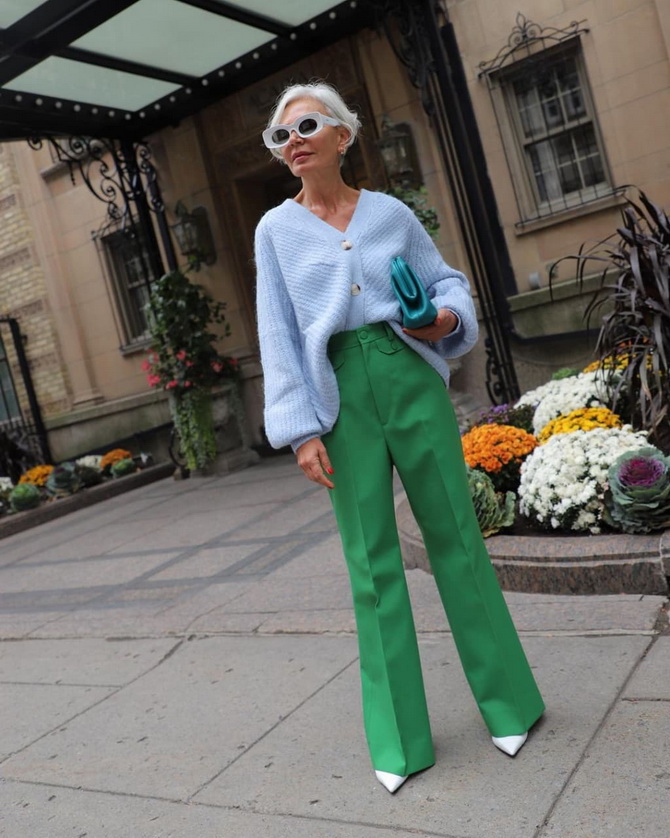 The combination of blue and green in fashionable looks: ideas for all occasions 9