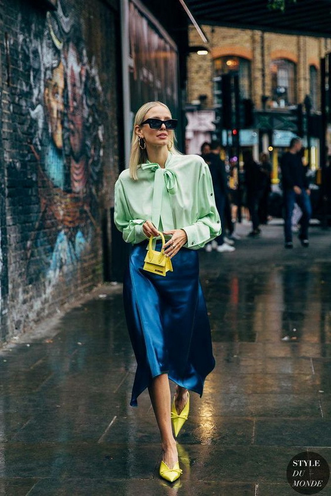 The combination of blue and green in fashionable looks: ideas for all occasions 7