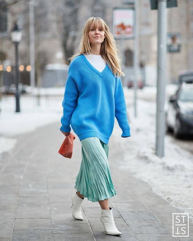 The combination of blue and green in fashionable looks: ideas for all occasions 10