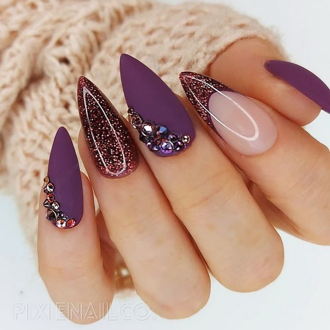 Plum manicure: stylish nail art ideas 19