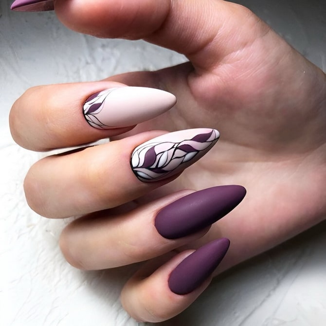 Plum manicure: stylish nail art ideas 25