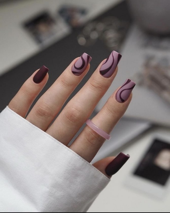Plum manicure: stylish nail art ideas 22