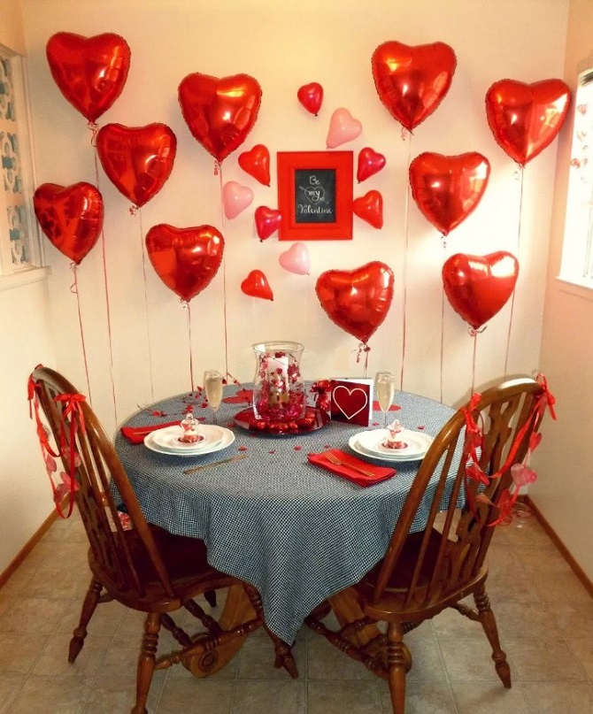 So dekorieren Sie einen Tisch zum Valentinstag: neue Ideen mit Fotos 9