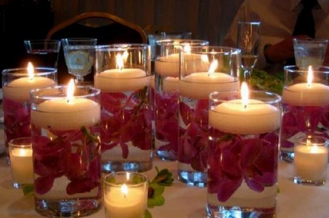 Kerzendekoration zum Valentinstag: Ideen mit Fotos 2
