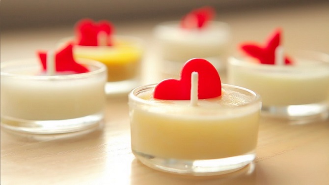 Candle decor for Valentine’s Day: ideas with photos 6