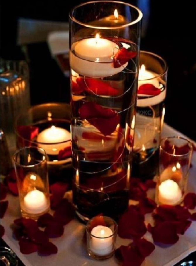 Candle decor for Valentine’s Day: ideas with photos 1