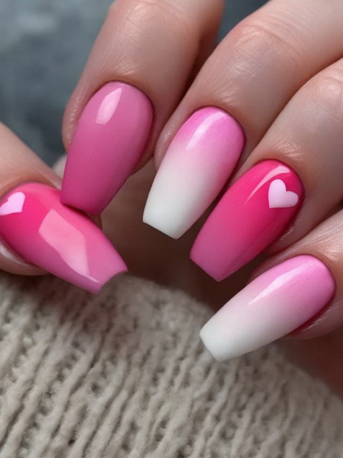 Hearts and cupids: manicure for Valentine’s Day 2024 16