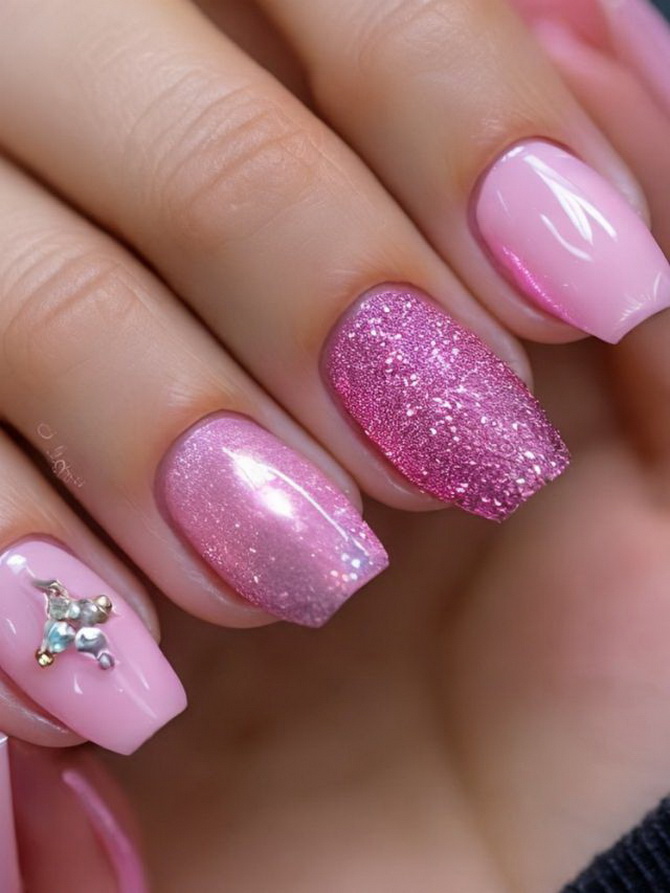 Hearts and cupids: manicure for Valentine’s Day 2024 25