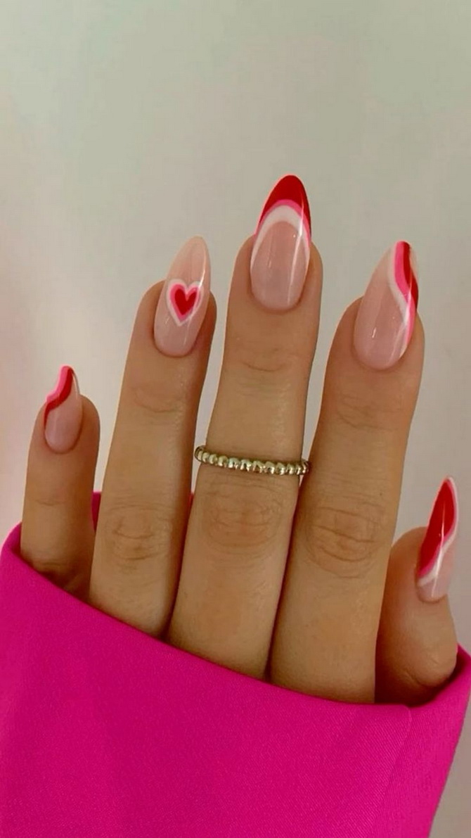 Hearts and cupids: manicure for Valentine’s Day 2024 2