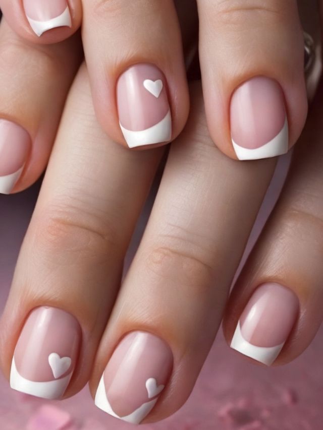 Hearts and cupids: manicure for Valentine’s Day 2024 8