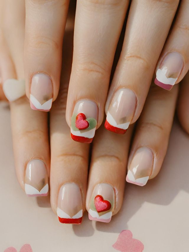 Hearts and cupids: manicure for Valentine’s Day 2024 9