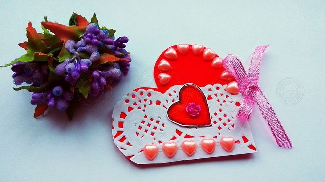How to make heart-shaped valentines with your own hands: step-by-step master class 5