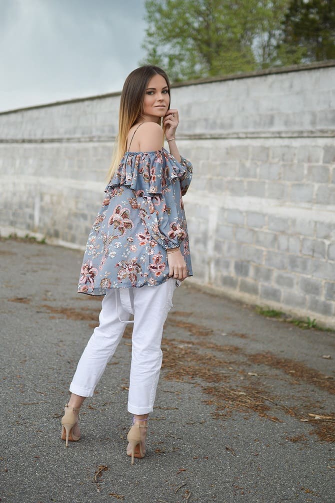 Модные блузки с цветочным принтом – хит весеннего сезона 10
