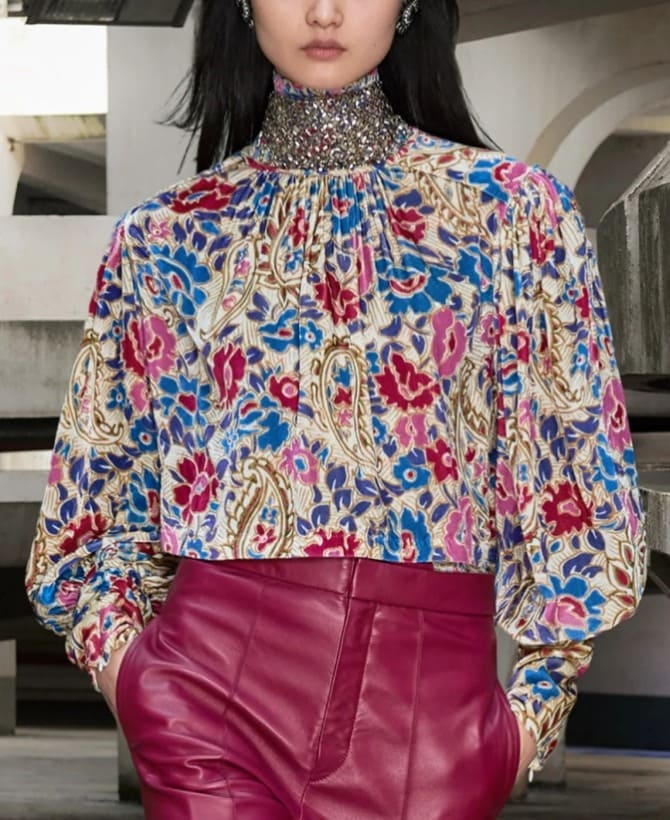 Модные блузки с цветочным принтом – хит весеннего сезона 6