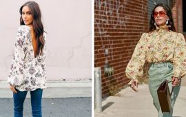 Fashionable blouses with floral prints are a hit of the spring season