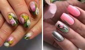 Маникюр с тюльпанами на 8 марта: стильные идеи декора ногтей