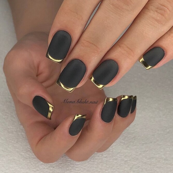 Black manicure is a fashion trend for the spring season 2024 16