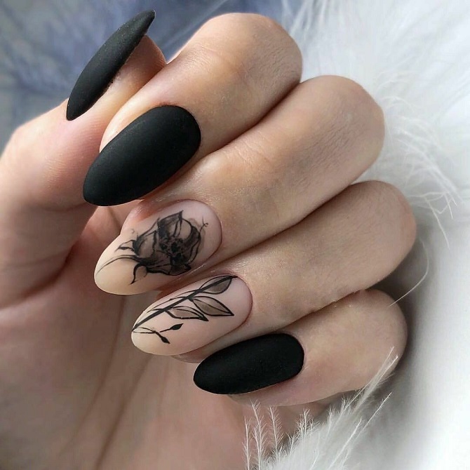 Black manicure is a fashion trend for the spring season 2024 7