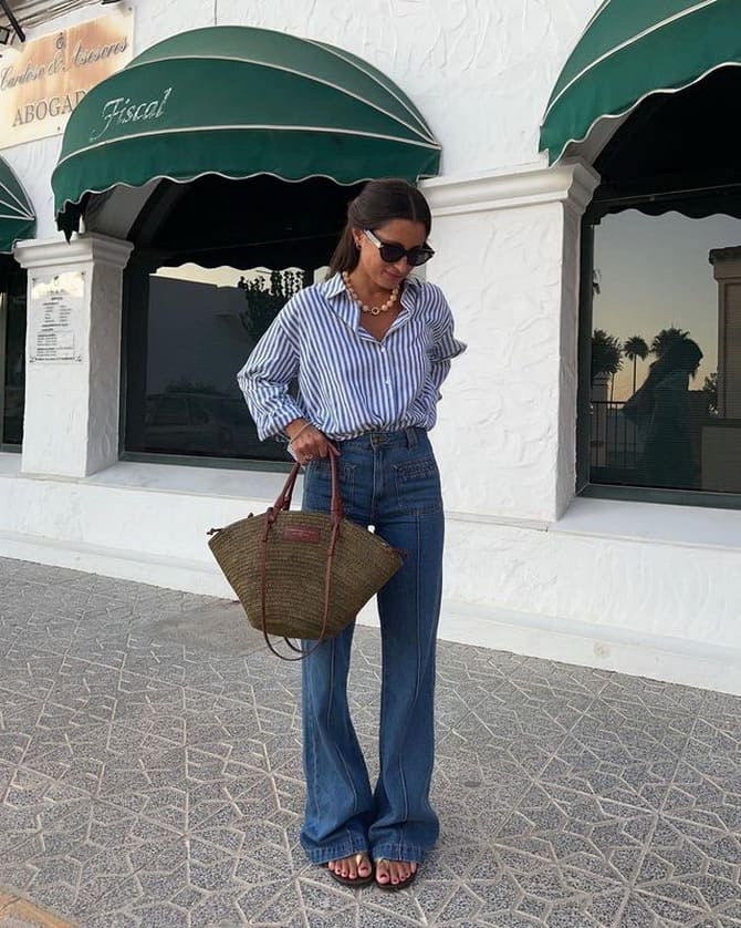 Creating an image: combining outfits with flared jeans 4