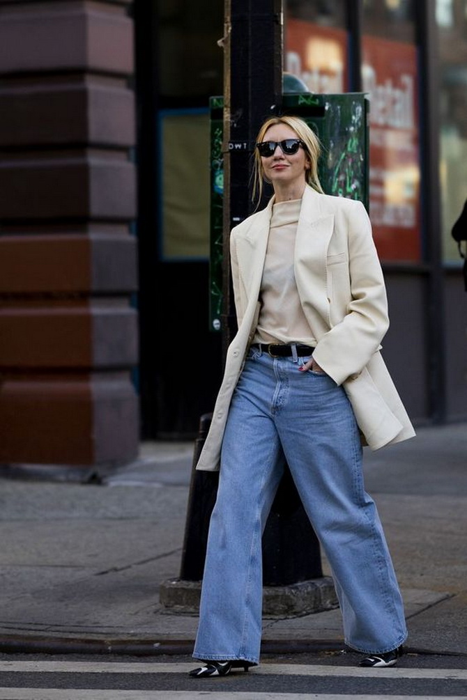 Spring looks: what to pair with wide jeans in spring 2024 2