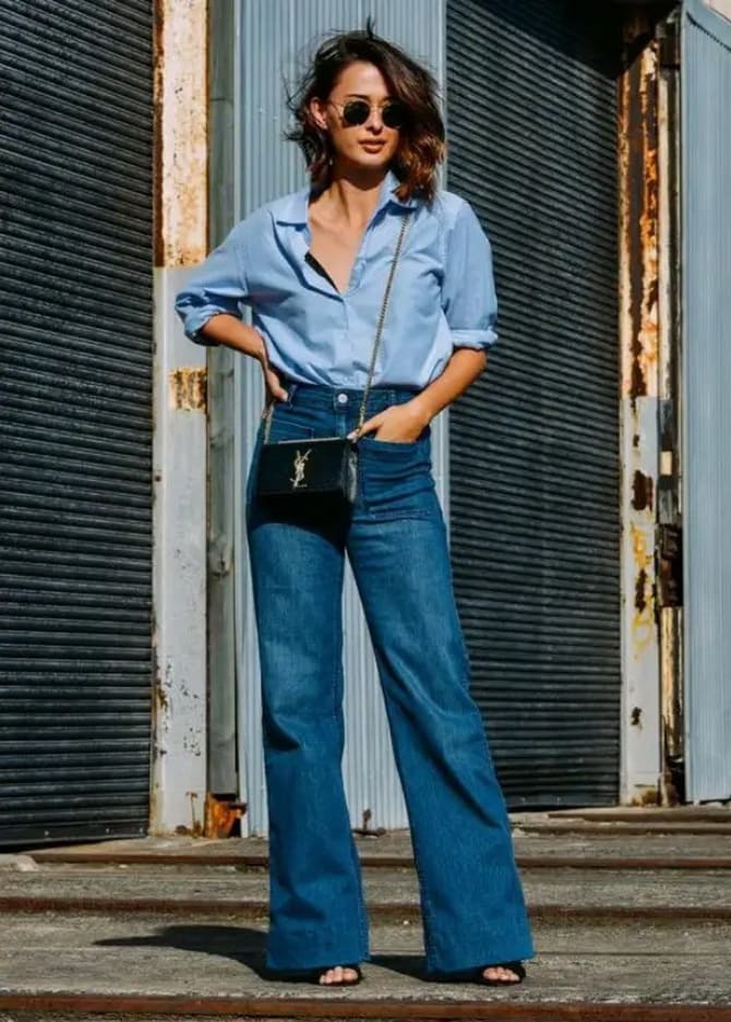 Creating an image: combining outfits with flared jeans 5