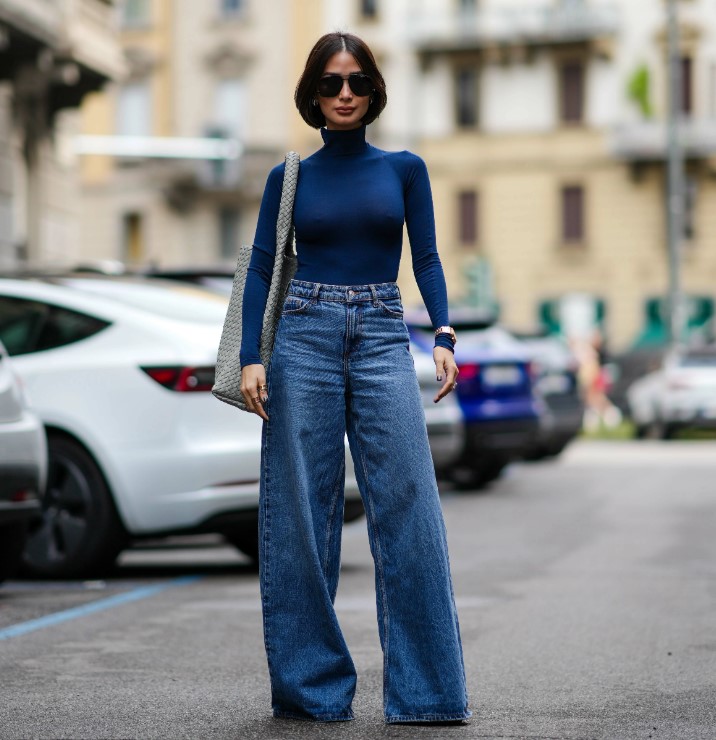Spring looks: what to pair with wide jeans in spring 2024 7