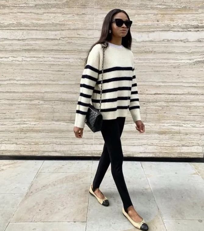 Leggings with stripes are back in fashion – how to wear this trend in spring 2024 12
