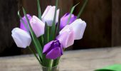 Подарунок мамі на 8 березня: тюльпани з паперу своїми руками (+бонус-відео)