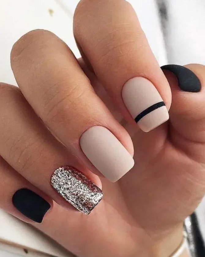 Matte manicure for spring: fashionable ideas 12