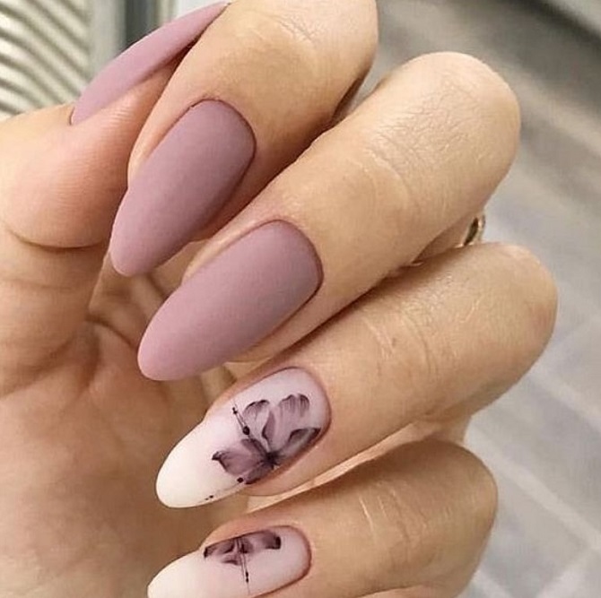 Matte manicure for spring: fashionable ideas 7