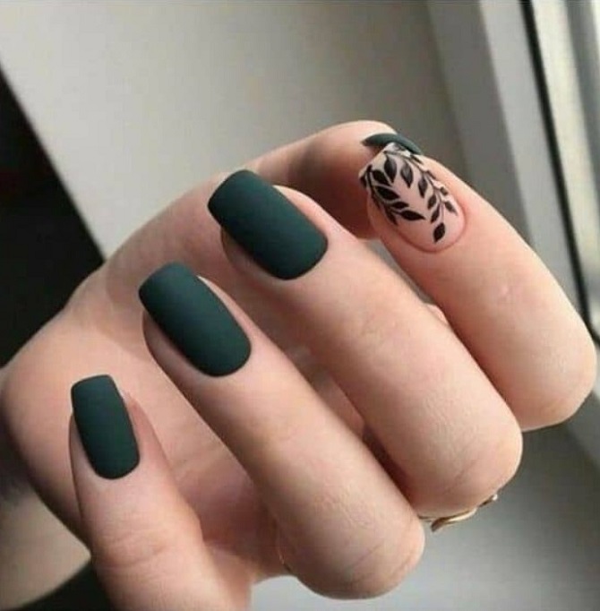 Matte manicure for spring: fashionable ideas 9