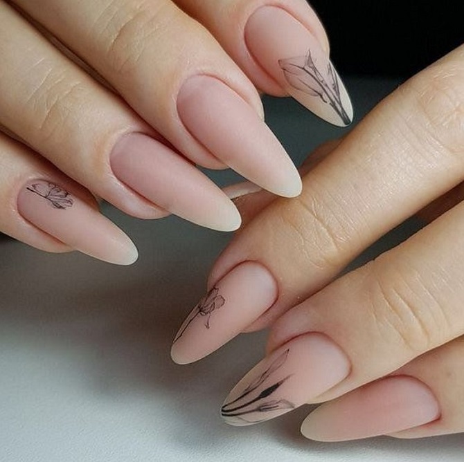 Matte manicure for spring: fashionable ideas 1