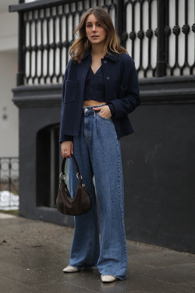 Spring looks: what to pair with wide jeans in spring 2024 4