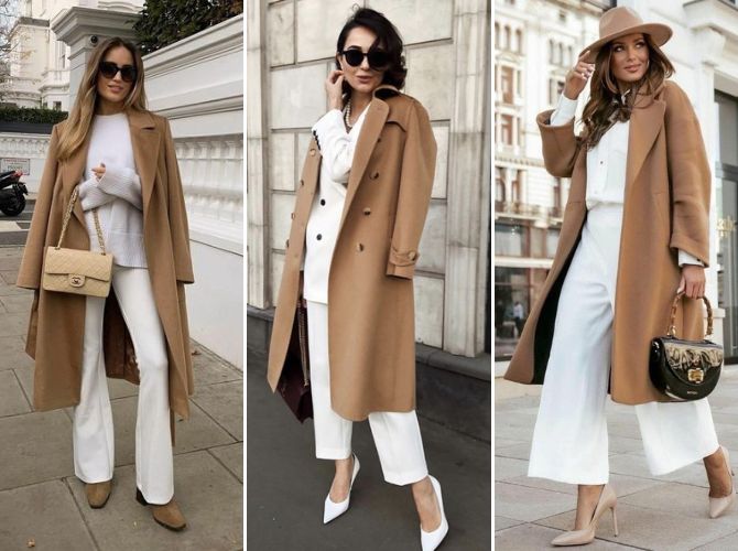 Stylish looks with a beige coat for spring 2024 3
