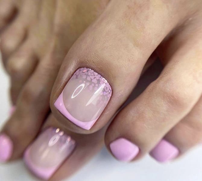 Pink pedicure – fashion ideas for spring and summer 2024 14
